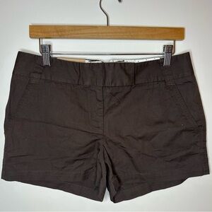 J Crew Chino Shorts City Fit Buttery Twill Brown Sz 6 NWT $34.50 #1003